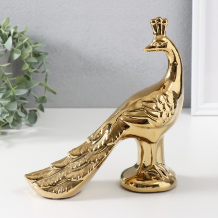 Souvenir ceramics "peacock" gold 20.5x7x21.5 cm-2