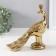 Souvenir ceramics "peacock" gold 20.5x7x21.5 cm