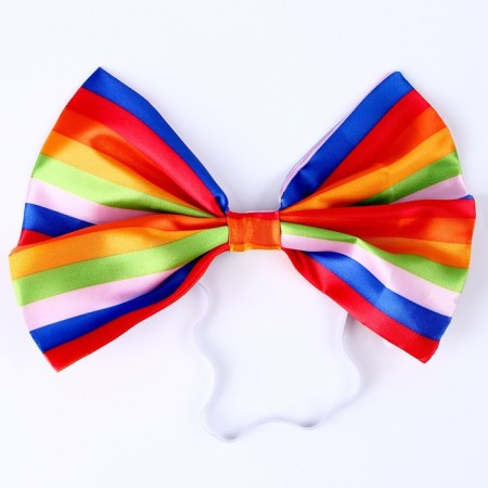 Elastic carnival bow, horizontal strips-1
