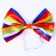 Elastic carnival bow, horizontal strips