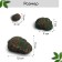 Moss Artificial "Stones", with a dark bark, set of 6 pcs., Greengo