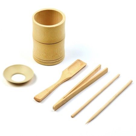 Tools for the tea ceremony: funnel, needle, shoulder blade, spraying wand, forceps-1