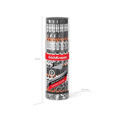 Mechanical pencil Erichkrause "Colortouch Walkers", Grifel D = 2.0 mm, with a grif, "Soft-Touch" with a design, in a tube-5