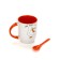Mug with a spoon "The best mommy", 350 ml