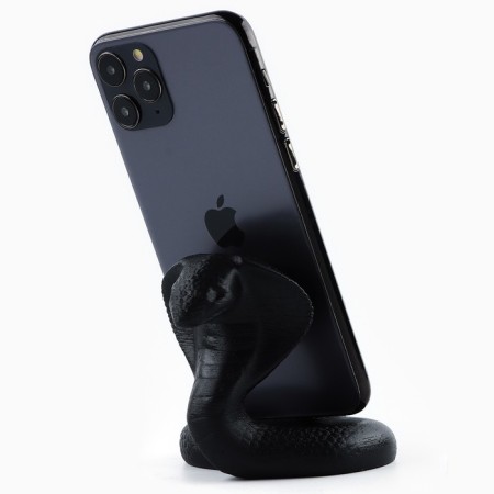 Top for the phone New Year's souvenir "New Year: Cobra", black, 8.5 x 7.5 cm-1
