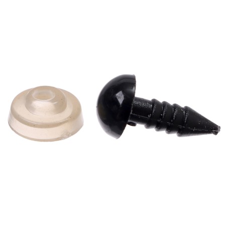 Rifle eyes with plugs, set 40 pcs., Size 1 pc. - 0.8 cm, black color-1