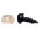 Rifle eyes with plugs, set 40 pcs., Size 1 pc. - 0.8 cm, black color