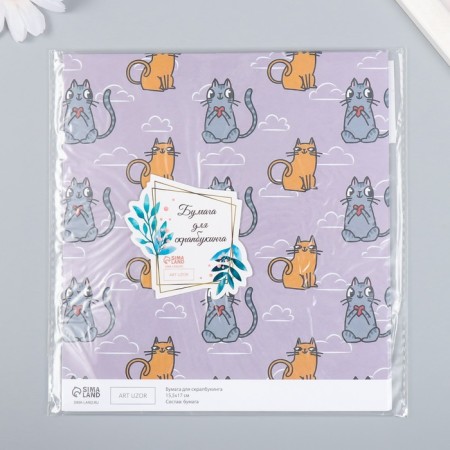 Scrapbooking "Cat" density 180 g 15.5x17 cm-3