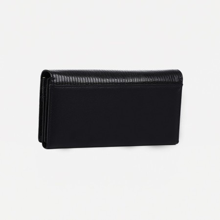 Women's wallet on magnets, black color-1