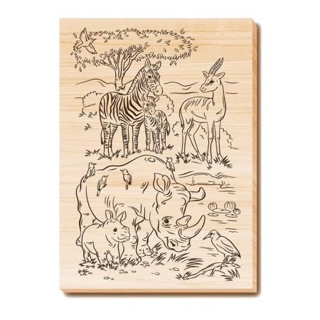 Board for burning and painting "Africa" ​​A4, 1 pc.-2