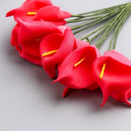 Flowers for decorating "Red Calles" 1 bouquet = 12 colors 11 cm-3