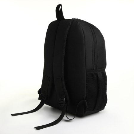 School backpack, 2 lightning departments, 3 pockets, black/green color-3