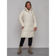 Coat insulated winter female, size 46, color light-beige