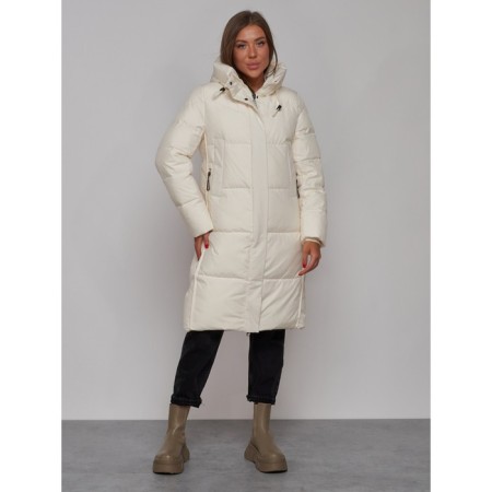 Coat insulated winter female, size 46, color light-beige