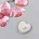 Decor for creativity plastic "Rhinestones heart. Light pink" set of 30 pcs 2.5x2.5 cm