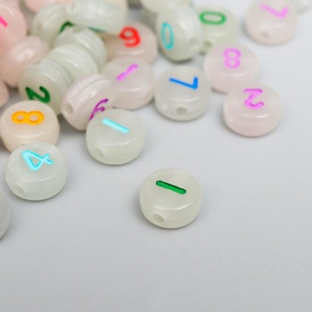 Beads for the work of acrylic phosphorus "numbers" set of 20 g 0.4x0.7x0.7 cm-1