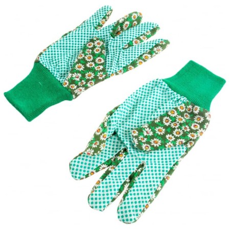 Garden gloves, x/b, with PVC dots, cuffs, size 7, Palisad-1