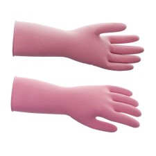 Latex reusable gloves, m, red