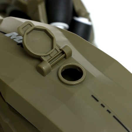 The radio -controlled “fighter” tank works on the battery, shoots hydrogel bullets, green color-6