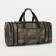 Road bag on a zipper with an increase, 3 outer pockets, a long belt, khaki/camouflage color