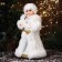 Snow Maiden "In a fur coat and earrings. With a strap" moves, 40x20 cm, white
