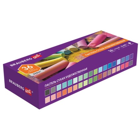 Pastel dry art Brauberg Art Debut, 36 colors, round section, 181461-1