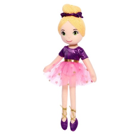 Soft doll "Ballerina Sofia in a purple dress", 40 cm-1
