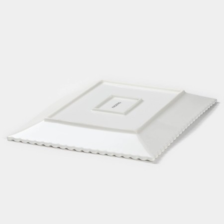 Porcelain dining plate Magistro "Tandy", 25 × 20 cm, white color-2