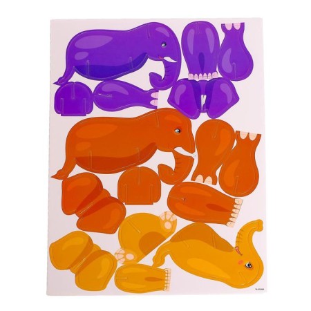 3D designer "Funny animals, elephants"-1