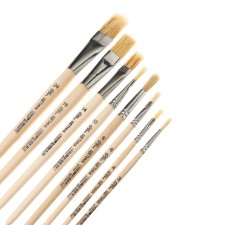 Set of brushes of bristles 8pcs Calligrata (Round No. 3.6 flat No.: 4.6,10,14,18,24), package