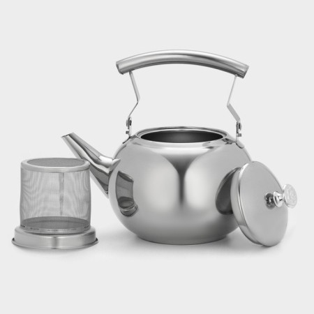 A stainless steel kettle "Juan", 1.15 liters, metal sieve, chrome color-1