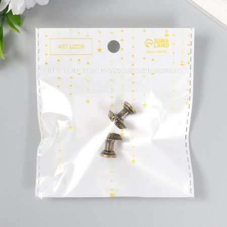 Pen for the casket metal "Flower" (set 2 pcs) 1.7x1.7 cm-5
