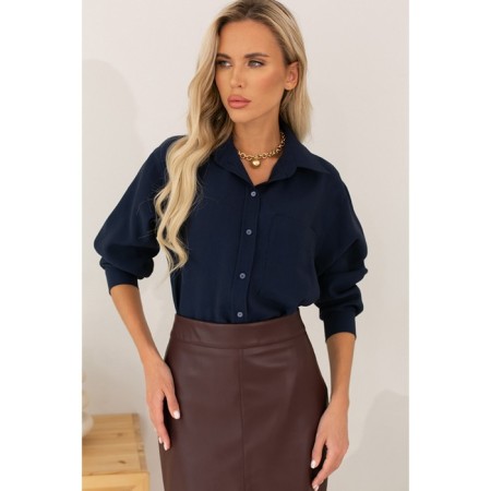 Female shirt, size 42, blue color-2