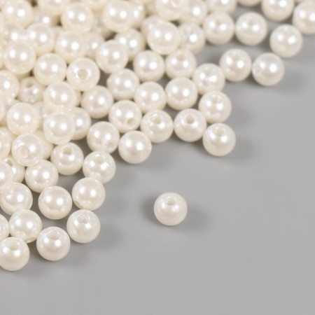 Set of beads "pearls" d 6 mm, 250 gr, white-1