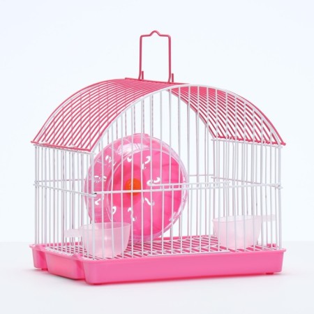 A cell for rodents equipped RT-2C, 23 x 16.5 x 20 cm, pink