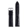 Bugert watch strap 16 mm, genuine leather, l = 20 cm, black, the texture of the crocodile