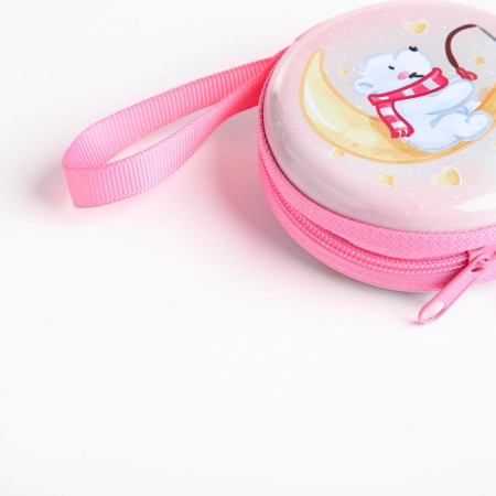 Case for coins/headphones with lightning, pink color-3