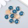 Decor for creativity metal, enamel "Month with a star" Gold, dark blue 1x1.2 cm