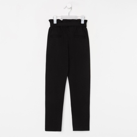 Pants for girls, black color, height 110 cm-5