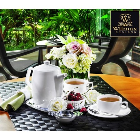 Teapot porcelain blanket Wilmax, 650 ml, white color-3