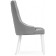 Wooden chair Elegance array of gvee/fabric, white/gray 52x58x96 cm
