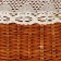 Wicker basket, 20 x 11 x 16/29 cm, with edging, rattan