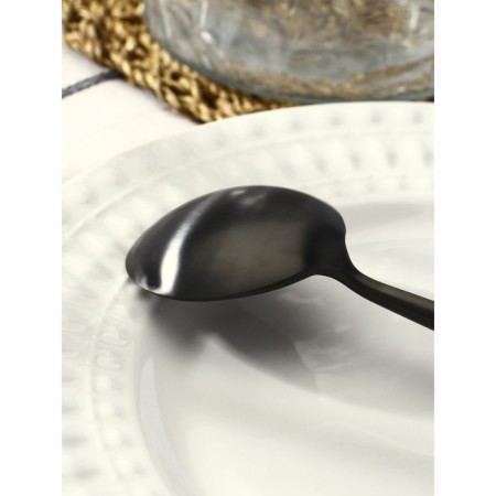 Spoon of stainless steel table Magistro "folk", length 21 cm, black color-3