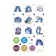 Stickers with blue cats Rina Zenyuk