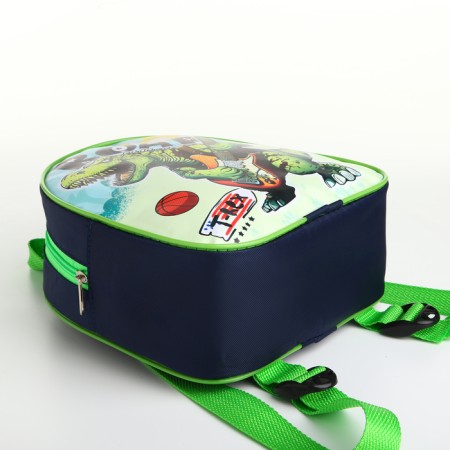 Baby backpack on a zipper, "chosen", green color-3