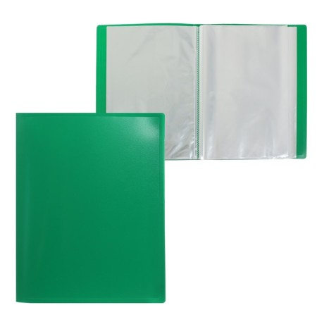 Folder with 80 A4 inserts, 700 μm, calligrata, texture "sand", green