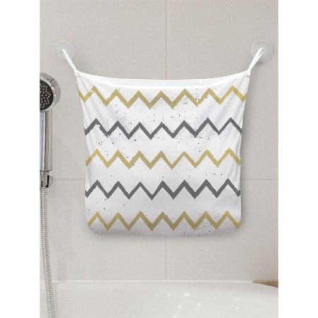 Organizer in a bath on suction “zigzag severity”, for storing toys and trifles, size 33x39 cm