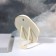 Grace mirror, mirror surface 12.5 × 21 cm, white color