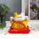 Souvenir Ceramics Piggy Code "Yellow Cat Mani-Neko with bells" 11.5x11.5x9.5 cm