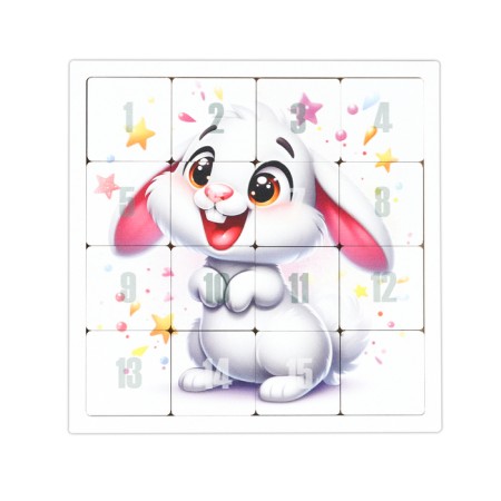 Puzzle "Feces. Bunny", Logical Board Game, 22x22 cm-1
